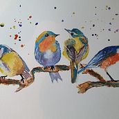 My project in Artistic Watercolour Techniques for Illustrating Birds  Ein Projekt aus dem Bereich Aquarellmalerei von Jacqueline - 26.04.2021