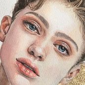Mi proyecto: Retrato en acuarela2. Watercolor Painting project by Miriam Seco - 04.26.2021