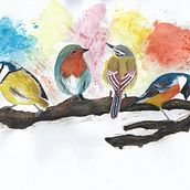 Técnicas expressivas de aquarela para ilustração de pássaros. Projekt z dziedziny Trad, c, jna ilustracja,  Malarstwo,  R, sunek, Ilustracja naturalist i czna użytkownika Taciane Lippel - 23.04.2021
