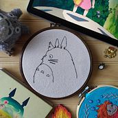My Neighbour Totoro. Embroider, Film, Video, TV, and Film project by Karla Lorca - 01.06.2021