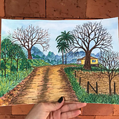 Meu percurso da pintura de paisagem em aquarela. Painting, and Watercolor Painting project by Juliana Carmem Gabiatti - 04.24.2021