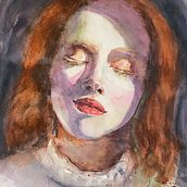 portrait practice . Un projet de Aquarelle de Mia Chen - 25.04.2021
