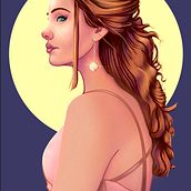 I took the photo and did the hair.  'Em the Gem'. Un proyecto de Ilustración digital y Pintura digital de Julie Webster - 27.04.2021