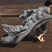 My experimenting with fabric- model- my son Leo. Photograph project by Karolina Frycze - 04.01.2019