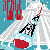 Space Mountain poster. Digital Illustration project by Greg Maletic - 04.12.2008
