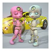 Mr and Ms Dummy. 3D Modeling, 3D Animation, and 3D Character Design project by Ivet Macias Bugarin - 04.28.2021