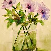 flowers in a vase. Traditional illustration project by Mayra - 04.28.2021