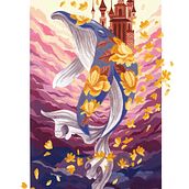 Cloud Whale. Projekt z dziedziny Malowanie gwaszami, Ilustracja naturalist, czna i  Malarstwo użytkownika Jen Tonic - 29.04.2021