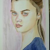 My project in Watercolor Portrait from a Photo course. Painting project by Meema K - 04.25.2021