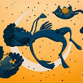Un vistazo en mi cerebro. Graphic Design, and Digital Illustration project by Matteo Santona - 04.30.2021