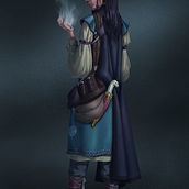 Vala, the one that sail the seas under dark clouds. Sketching, Concept Art, Drawing, Artistic Drawing, Portrait Drawing, Digital Drawing, Character Design, Traditional illustration, Digital Illustration, Instagram, Painting, Digital Painting, Stor, and telling project by Guillermo San José Corrales - 03.07.2020