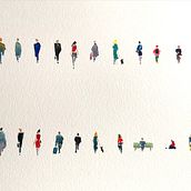 Urban Figures. Watercolor Painting project by Francesco Zavattaro - 02.01.2021