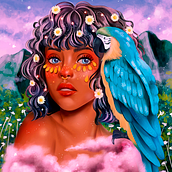 Mi Proyecto del curso: Retratos digitales de fantasía con Photoshop. Artistic Drawing, Portrait Drawing, and Digital Drawing project by Geraldine Nuñez - 05.01.2021