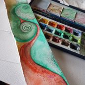 working on another 2. Bookbinding, and Watercolor Painting project by Dorian Paul - 05.02.2021