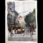 Mi Proyecto del curso: Paisajes urbanos en acuarela. Een project van Traditionele illustratie van Christian Marin - 01.05.2021