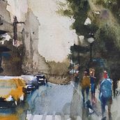 Mi Proyecto del curso: Paisajes urbanos en acuarela. Watercolor Painting project by Edith Sarubilo - 05.03.2021