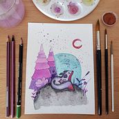 Mi Proyecto del curso: Técnicas de ilustración con acuarela y gouache. Projekt z dziedziny Trad, c i jna ilustracja użytkownika Azahara Tárraga Medel - 03.05.2021