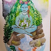 Meu projeto do curso: Ilustração em aquarela com influência japonesa. Un progetto di Pittura ad acquerello di Angelita Regis Guedes - 03.05.2021