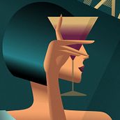 Meu projeto do curso: Ilustração digital estilo art déco. Een project van Traditionele illustratie van Collecta Estúdio - 26.04.2021