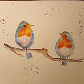 Watercolour Birds, Final Project . Painting project by vickihammond09 - 05.03.2021