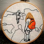 My project in Hair Embroidery Stitching Techniques course. Un proyecto de Diseño, Artesanía, Diseño gráfico, Creatividad y Bordado de Anna Hamer - 01.05.2021