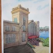 My project in Architectural Sketching with Watercolor and Ink course. Architecture, Fine Arts, Sketching, Drawing, and Watercolor Painting project by thecgodinot - 05.05.2021