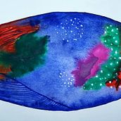 Peixe aquarelado. Watercolor Painting project by Míriam Santini de Abreu - 05.05.2021