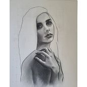 My project in Artistic Charcoal Portraiture: Creating Atmosphere course. Fine Arts project by Dulce Vanasse - 04.29.2021