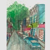 Paisajes urbanos en acuarela Ein Projekt aus dem Bereich Architektur, Bildende Künste, L, schaftsbau, Urban Art, Zeichnung, Aquarellmalerei und Architektonische Illustration von Manahat II - 06.05.2021