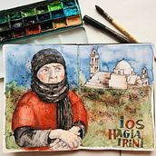 Aquarellsketching Drücke deine Ideen aus. Traditional illustration, Portrait Drawing, and Watercolor Painting project by saskia.gasteiger - 05.06.2021