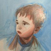 My project in Artistic Portrait with Watercolors course. Un proyecto de Bellas Artes, Pintura, Pintura a la acuarela y Dibujo de Retrato de Georgia Petr - 06.05.2021