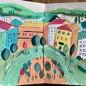 Gouache. Gouache Painting project by Bettina Obrist - 05.06.2021