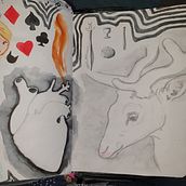 Control - before starting Domestica course. Traditional illustration project by Hannah Barrett - 03.09.2021