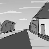 traurige Häuser. Een project van Traditionele illustratie, Stor y board van Maritza Cortez - 06.05.2021