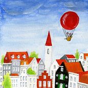 Mouse and Roofs. Traditional illustration project by Lennart - 01.10.2015