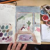 Meu projeto do curso: Sketchbook experimental: encontre seu estilo de desenho. Un proyecto de Ilustración tradicional, Ilustración con tinta y Sketchbook de Julia Almeida - 07.05.2021