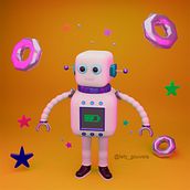 Mi Proyecto del curso: Introducción a la creación de personajes y modelado 3D con Maya Ein Projekt aus dem Bereich 3D von Letícia - 08.05.2021