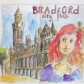 Bradford City Hall - My project in Artistic Watercolor Sketching: Dare to Express Your Ideas course. Watercolor Painting project by cactusfairy - 05.08.2021