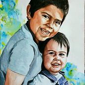 Niños de Nany. Watercolor Painting project by tpazlla - 05.02.2021