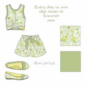 Summer Daisies outfit. . Gouache Painting project by Mihaela Price - 05.07.2021