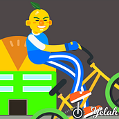 Yelah Fresh Biker🍋. Motion Graphics, Animation, and Graphic Design project by Davide Cruciani - 05.09.2021