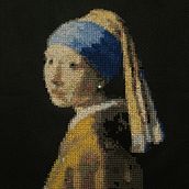 The Girl with the Pearl Earring - Cross Stitch Ein Projekt aus dem Bereich Stickerei von Marta Couto - 20.12.2020