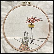 Mi madre y el bonsai. Embroider project by Andrea Bordado - 05.09.2021