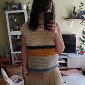 Mi Proyecto del curso:  Top-down: prendas a crochet de una sola pieza. Crochet project by Betapata Seoane - 05.10.2021