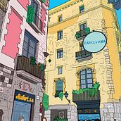 My project in Architectural Illustration: Capture a City’s Personality course- Barcelona. Un proyecto de Ilustración tradicional de Bethan Davies - 07.05.2021
