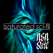 FRONT COVER - saturated sci-fi by Neon Suite. Un proyecto de Música, DIY, Diseño de logotipos, Sound Design, Tipografía, Consultoría creativa y Diseño de Mario - 31.01.2017