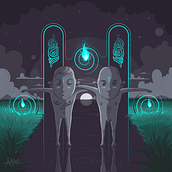 Pareja. Traditional illustration project by Ander Parra - 07.20.2020