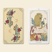 Cartas tarot. Traditional illustration, and Design project by Marina Valencia - 05.11.2021