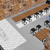 Mi Proyecto del curso: Diseño de interiores para restaurantes. Interior Design project by María Gomá - 05.10.2021