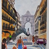 Mon projet du cours : Paysages urbains à l’aquarelle. Un progetto di Pittura ad acquerello di elianeaubry44 - 12.05.2021